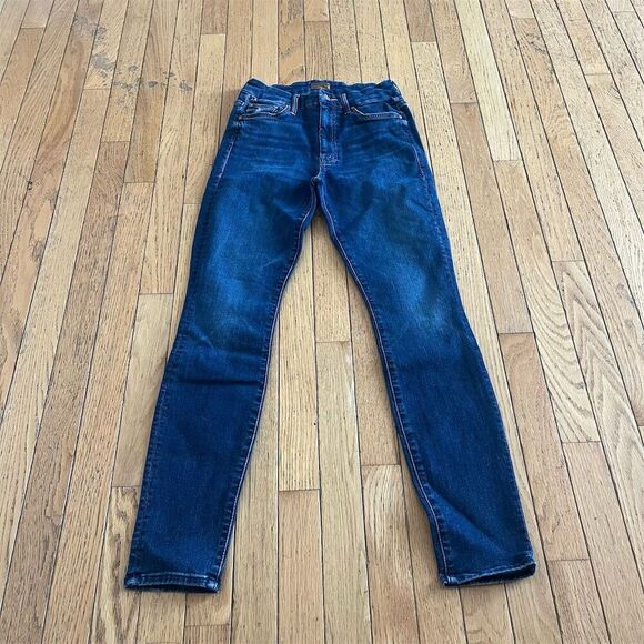 MOTHER Women's High Waisted Looker Skinny Jeans Size 26 Blue Dark Wash - Picture 1 of 12